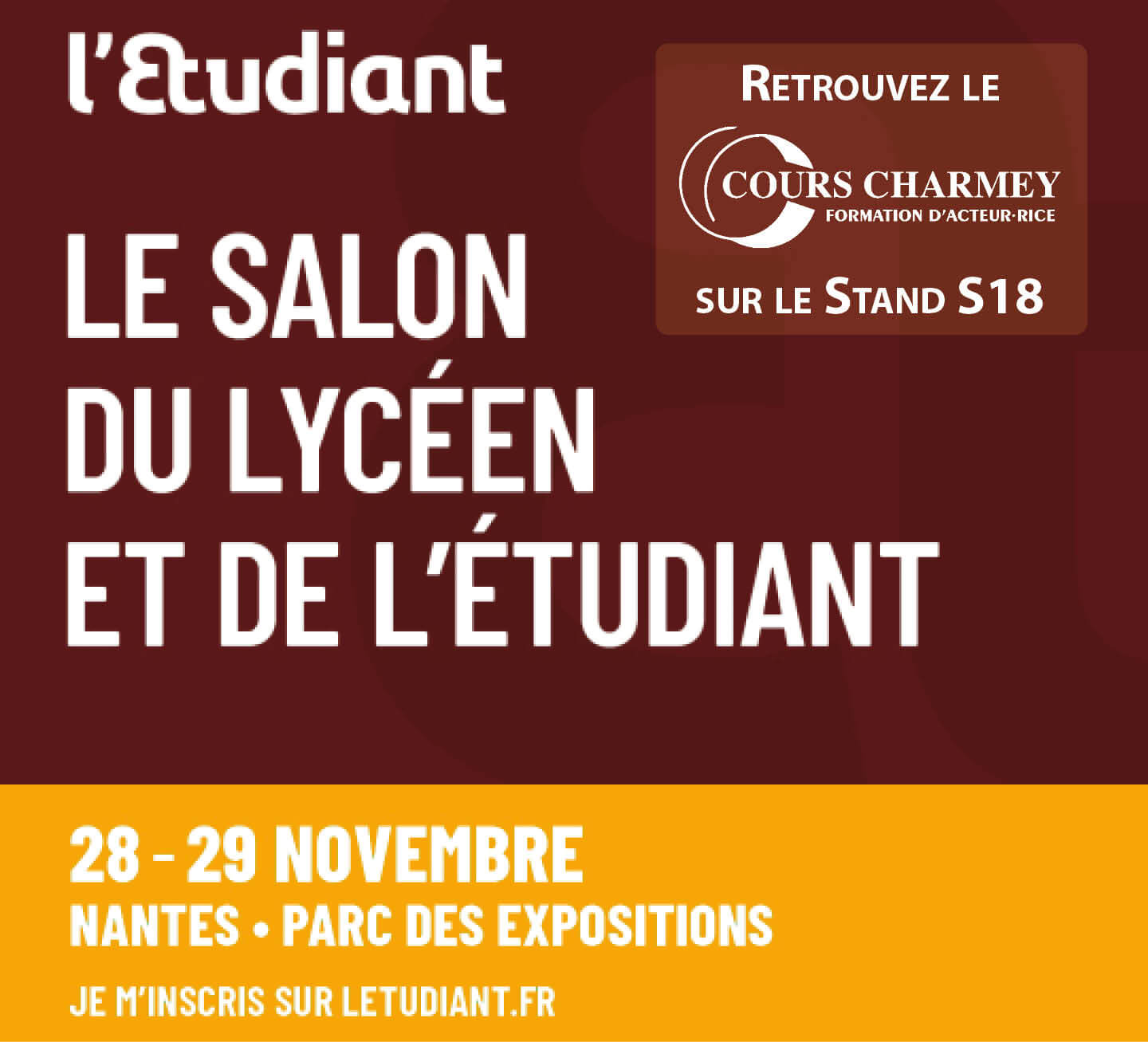 SALON ETUDIANT 25/26 NANTES - RETROUVEZ-NOUS STAND S18